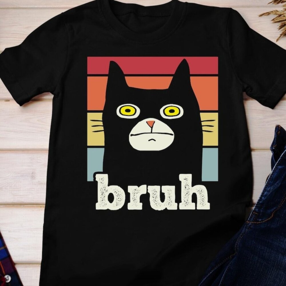 Bruh Cat Shirt, Bruh Shirt, Funny Cat Shirt - Picture 1 of 3